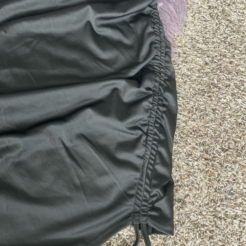 Plus/Curvy Black Cami Drawstring Dress - Size 4X - Picture 4 of 10